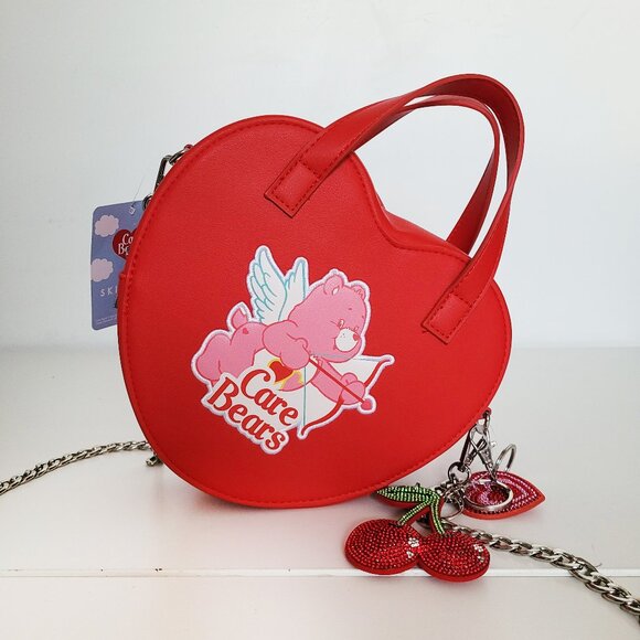 Care Bears X Skinnydip Red Heart Purse with Love-a-Lot Bear as Cupid - BNWT Read - Picture 2 of 10